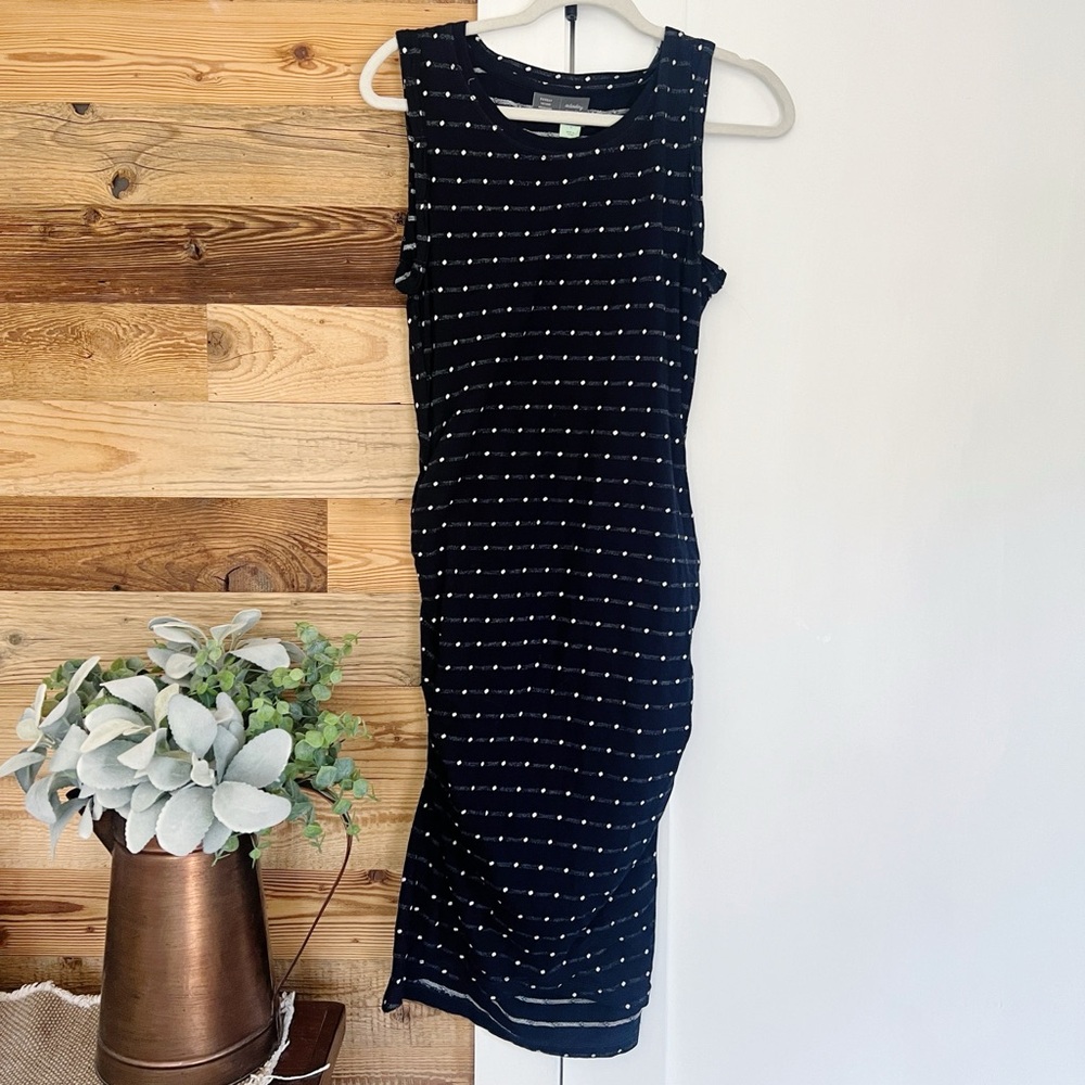 Anthropologie Saturday Sunday Caryn Ruched Dot Dress - Picture 4 of 6